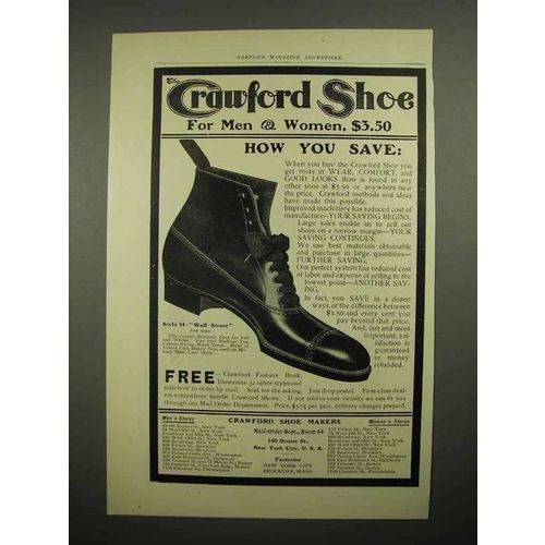 1902 Craford Shoe Ad - Style 91, Wall Street