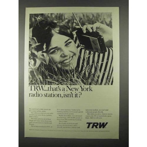 1967 TRW Inc. Ad - That's A New York Radio Station?