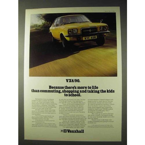 1974 Vauxhall VX4/90 Car Ad - Commuting, Shopping