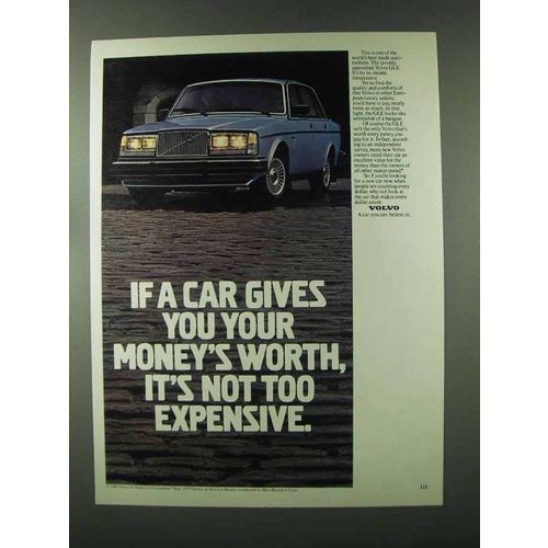 1980 Volvo GLE Ad - Gives You Your Money's Worth