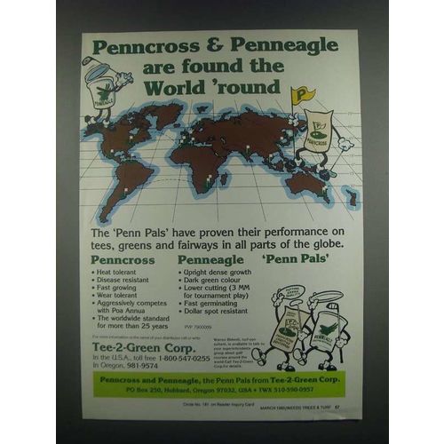 1985 Tee-2 Green Corp. Penncross & Penneagle Grass Ad
