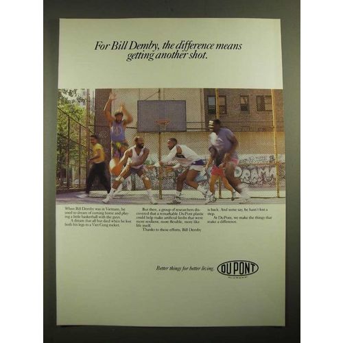 1987 Du Pont Products Ad - The Difference Means Getting Another Shot