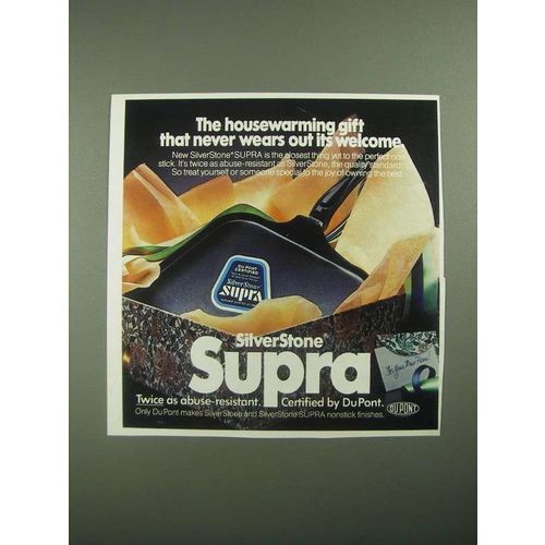 1987 Du Pont SilverStone Supra Pan Ad - The Housewarming Gift
