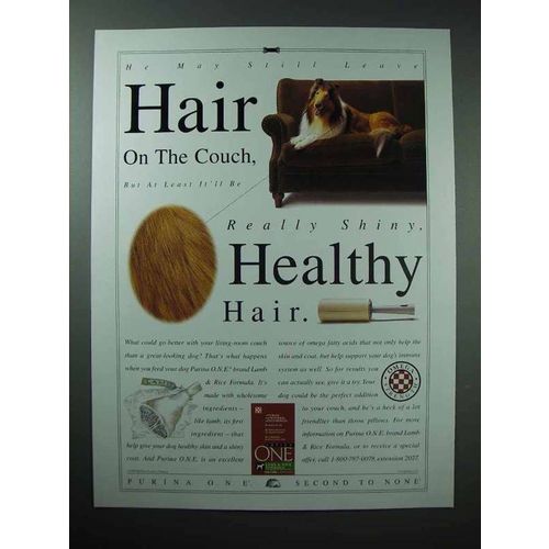 1999 Purina One Dog Food Ad - Hair on the Couch
