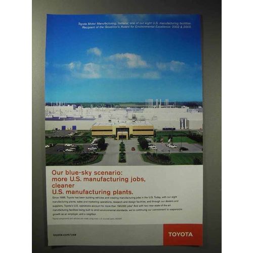 2004 Toyota Car Ad - Motor Manufacturing Plant, Indiana
