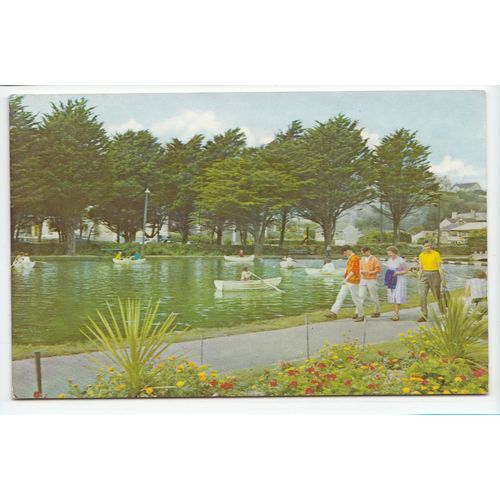 Boating Pool Perranporth Postcard Cornwall 599