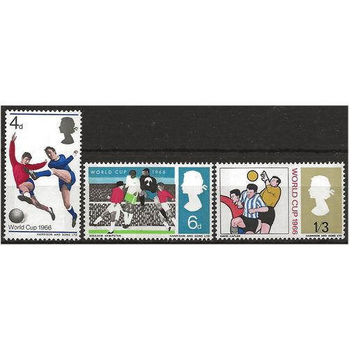 1966 World Cup Phosphor Set SG693p-695p Unmounted Mint .
