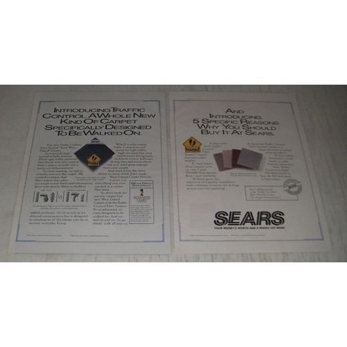 1991 Sears Monsanto Wear-Dated Carpet Ad - Introducing traffic control