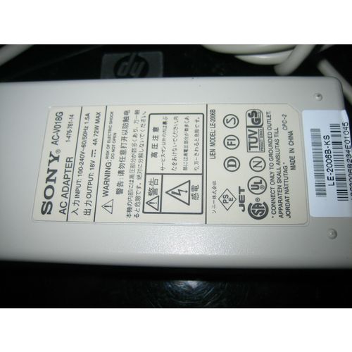 Sony #AC-V018G Laptop Power Adapter