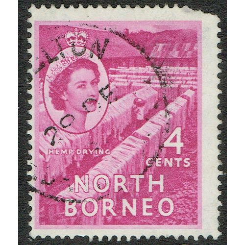 North Borneo 1954 Definitive Issue 4c Bright Purple SG375 AvU