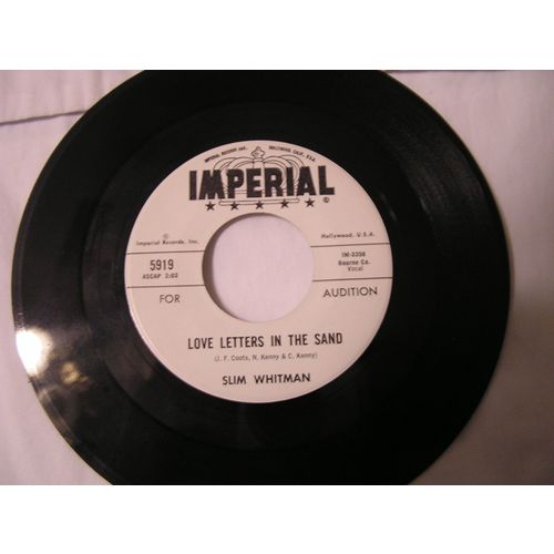 Slim Whitman Promo 45-THE WHIFFENPOOF SONG/DEAR MARY