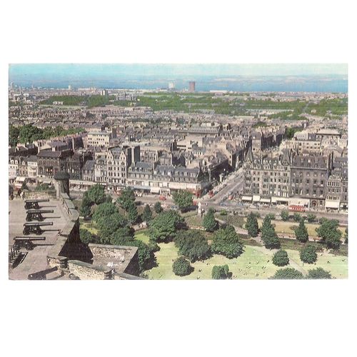EDINBURGH FROM THE CASTLE, Scotland. unused vintage postcard =