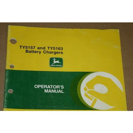 JD John Deere ty5157 ty5163 Chargers Operators Manual