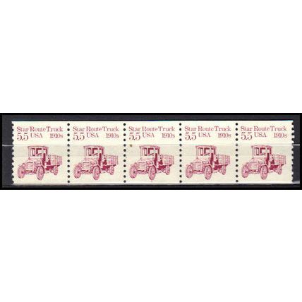 2125 5.5c Star Route Truck Very Fine MNH Dry Gum PNC 1/5 X0394