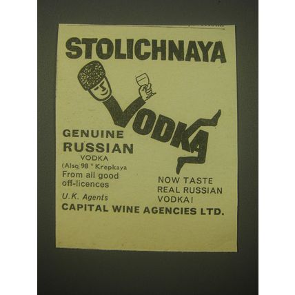 1965 Stolichnaya Vodka Advertisement