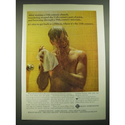 1968 Hilton International Hotels Ad - After visiting a 15th-century church