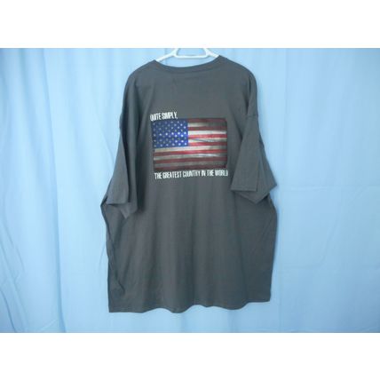 USA Quite Simply The Greatest Country in the World T-Shirt 3XL Men's Gray Tone