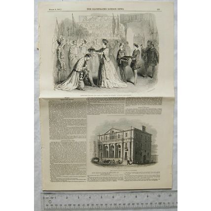 1847 engravings Scene Wallace's new Opera Matilda, Bank of England Manchester