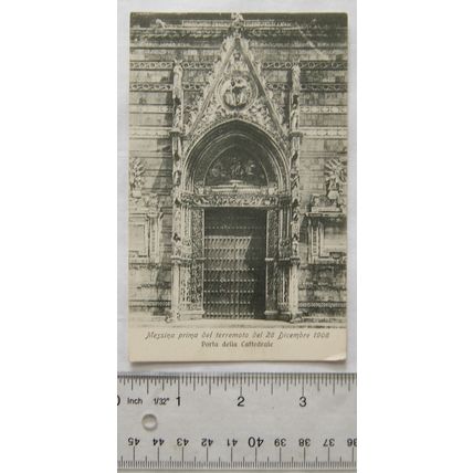 vintage postcard Messina prima del terremoto, Porta della Cattedrale