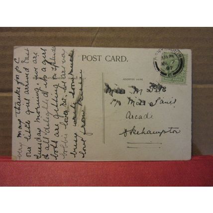 ALBERT MEMORIAL KENSINGTON GARDENS, LONDON used antique postcard 1907 pm F.F. =