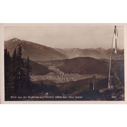 Blick Rosshute Auf Seefeld Und Ober Inntal Austria RPC Postcard