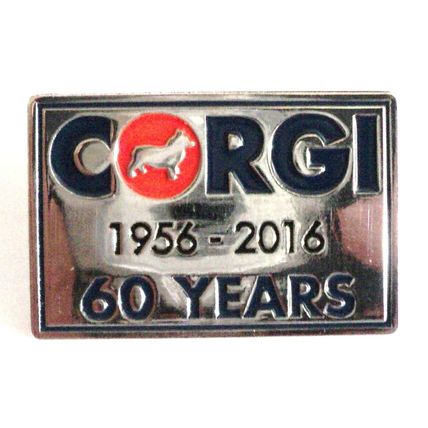 Official Licensed Corgi 60 Years 1956-2016 Anniversary Metal Enamel Badge NEW