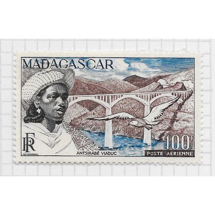 MADAGASCAR 1952 ANTSIRABE VIADUCT NO PMK NO GUM UNFANKED ?