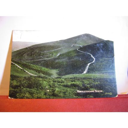 WORCESTERSHIRE BEACON MALVERN HILLS used antique postcard by Valentine 1907 pm =