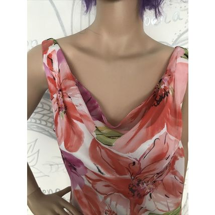 Rockmans designer women floral dress sleeveless size 14