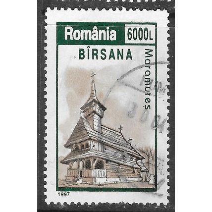 ROMANIA 1997 CHURCH MONASTERY BIRSANA MARAMURES REGION TOURISM USED 6000L