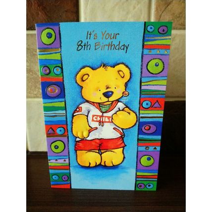 Age 8 Birthday Card - ( CHEAP COLLECTION ONLY CARDS ) - 005