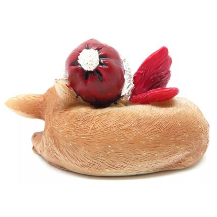 Miniature Christmas Fairy Sleeping with a Fawn Figurine 4 CM Ornament Gift Home