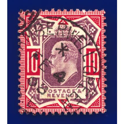 GB 1902 Edward VII 10d carmine and purple Used SG254
