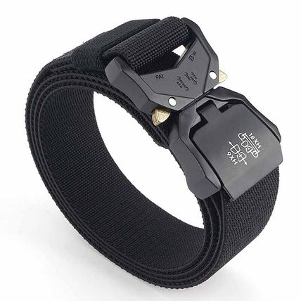 Mens Tactical Belt Alloy Zinc Buckle Outdoor Work Hiking Elastic Belt Stretching