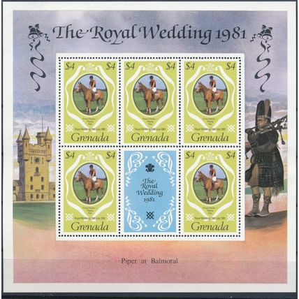 Royal Wedding: $4 Minisheet - Grenada 1981 - MNH - MiNr 1099CKB