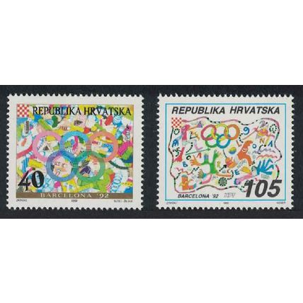 Croatia Olympic Games Barcelona 2v 1992 MNH SG#189-190
