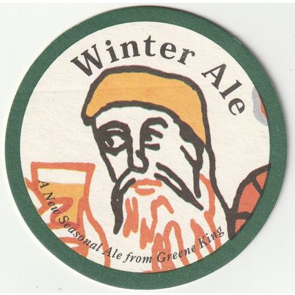 BEER MAT - GREENE KING BREWERY - WINTER ALE - (Cat No 144) - (1994)