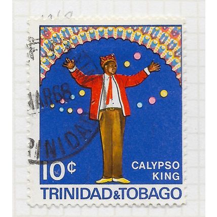 TRINIDAD & TOBAGO 1968 CARNIVAL CALYPSO KING 10c USED SG323