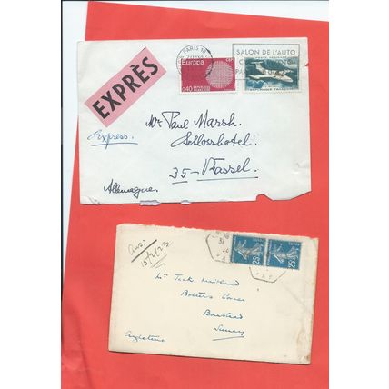 France stamps. 4 miscellaneous covers. Mixed condition. 1970, 1962 etc. (K465)