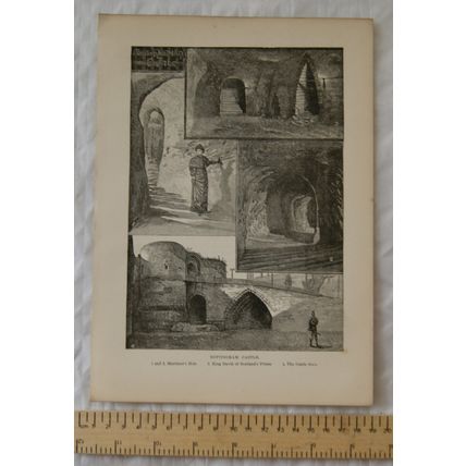 Vintage engraving Nottingham Castle