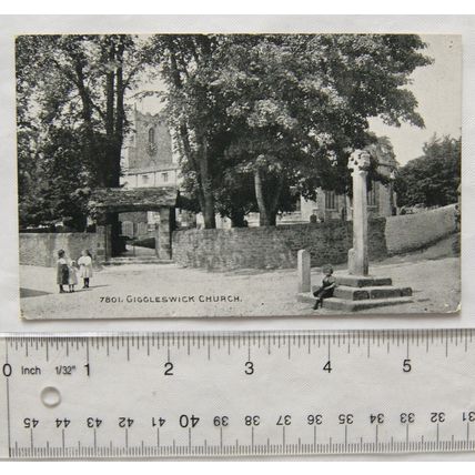 vintage postcard Giggleswick Church