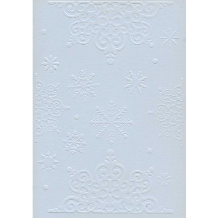 A6 Embossed Card. 10 Sheets. Snowflakes. Cardmaking Scrapbooking Crafts