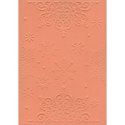 A6 Embossed Card. 10 Sheets. Snowflakes. Cardmaking Scrapbooking Crafts