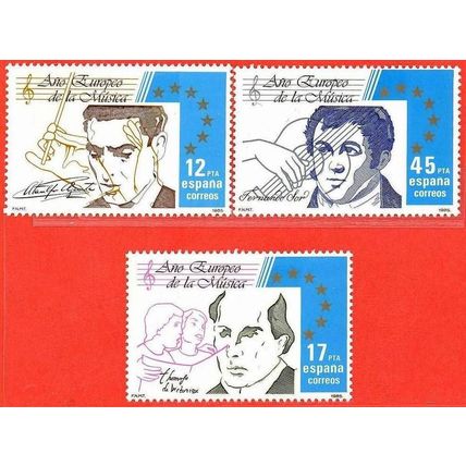 España. 1985. Mi # 2685 / 87. European Year of Music