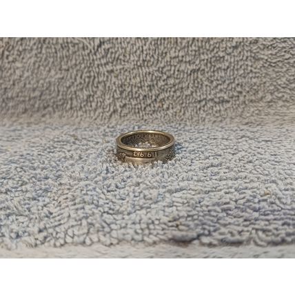 1993 90% Silver Proof Washington Quarter size 8 coin ring handmade