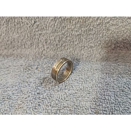 1993 90% Silver Proof Washington Quarter size 8 coin ring handmade