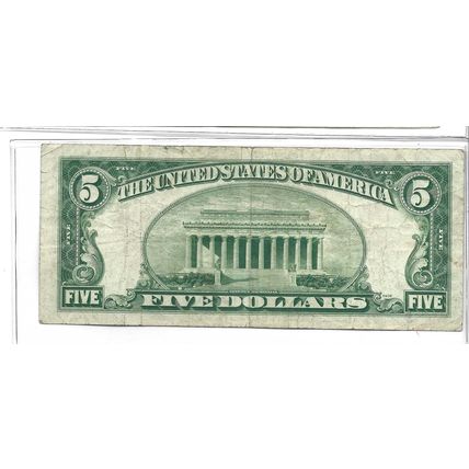 1953-A Red Seal $5.00 STAR NOTE! VF