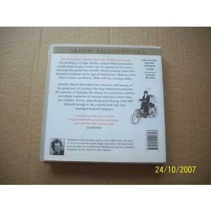 Call the Midwife -Jennifer Worth 4 CD Audio book