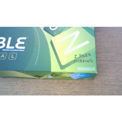 SCRABBLE ORIGINAL Family Board Game. Mattel (2012) .. 12 LETTER TILES MISSING ..