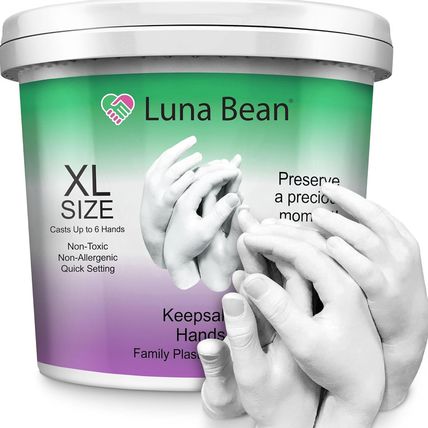 Luna Bean XL Family Hand Casting Kit – Extra-Large Hand Molding Kit for Families